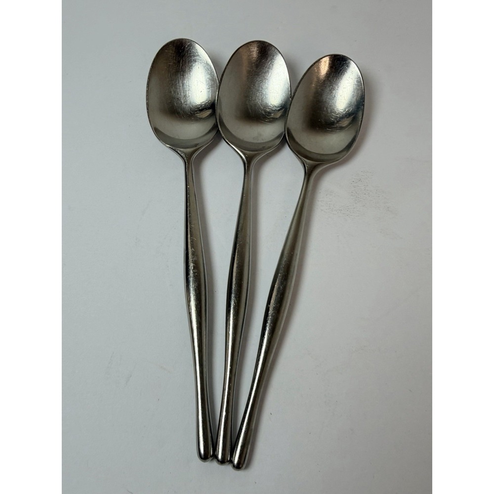 Towle Lauffer DESIGN 3 Teaspoon Norway 18/8 Stainless Flatware 6 3/8 Lot Of 3